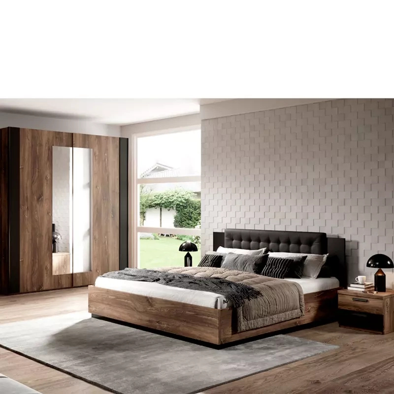 Zestaw nowoczesnych mebli do sypialni z łóżkiem SAVRELO