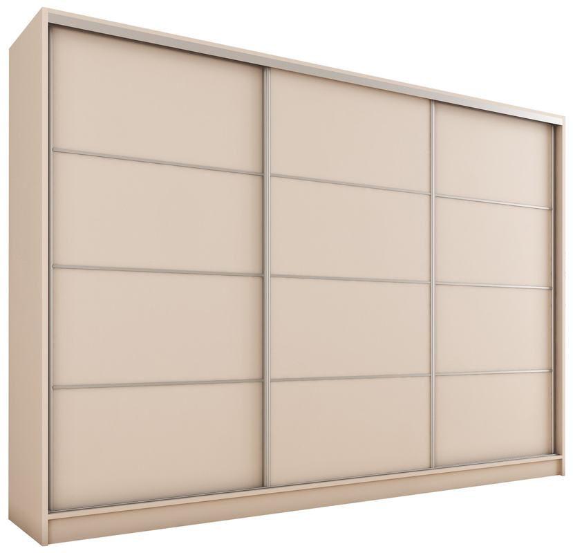 Duża nowoczesna szafa przesuwna do sypialni 280 cm TOP beż