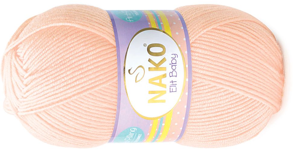 WŁÓCZKA ANTI-PILLING NAKO ELIT BABY 100 kol. 3701 jasny łososiowy+