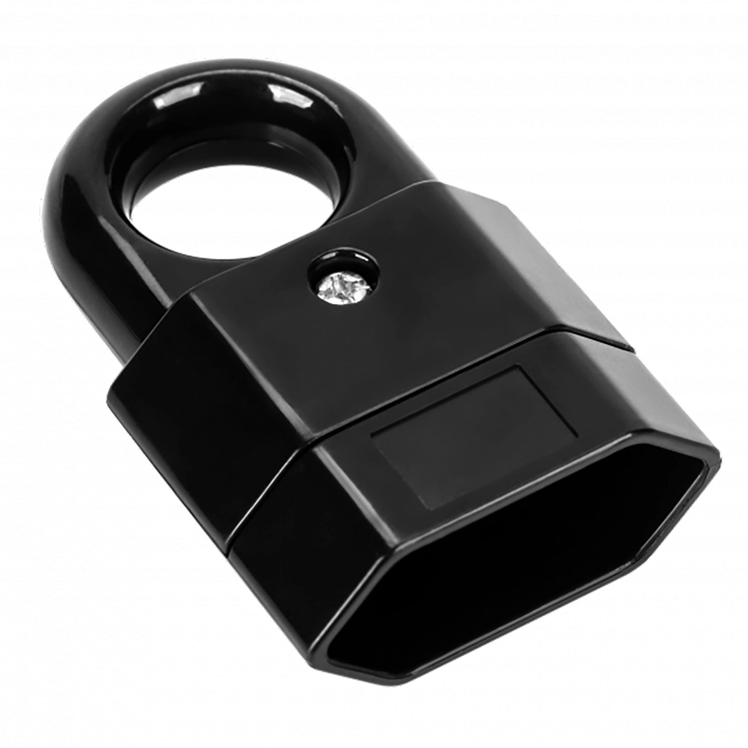 Orno Gniazdo EURO płaskie 2P z uchem czarne