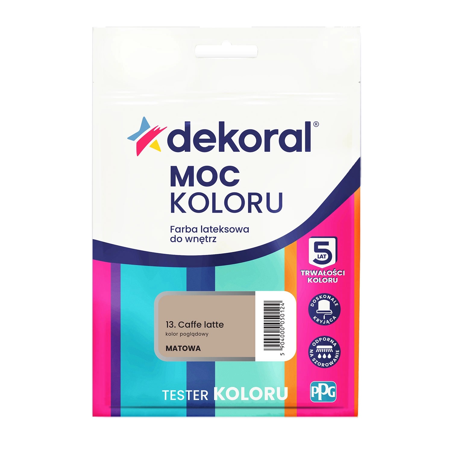 Tester farby Dekoral Moc Koloru caffe latte 40 ml