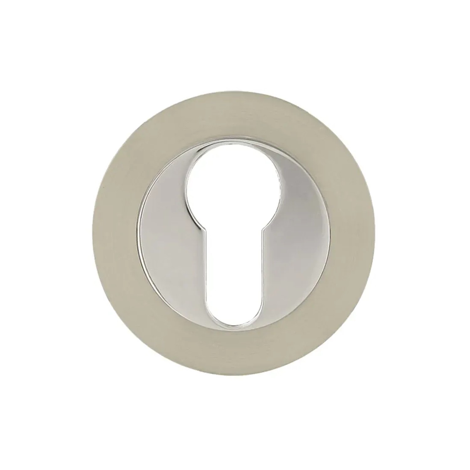 Domino Rozeta okrągła na wkładkę chrom nikiel