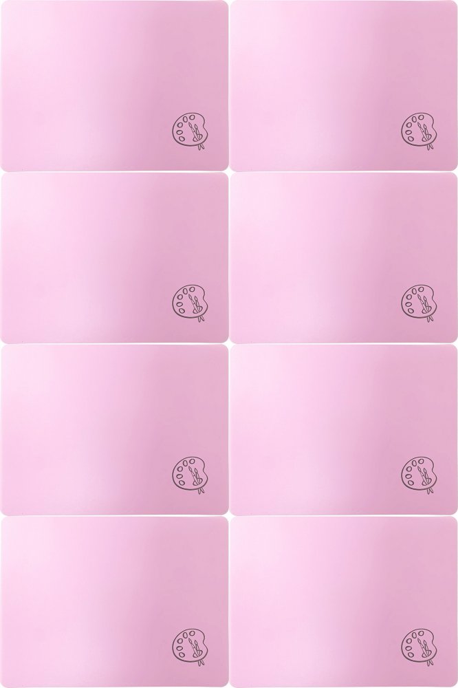 8x Podkładka do prac plastycznych Biurfol, A4, 280x380mm, pastelowy różowy