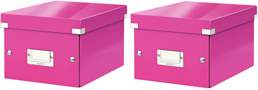 2x Pudełko do przechowywania Leitz Click&Store Wow, A5, różowy