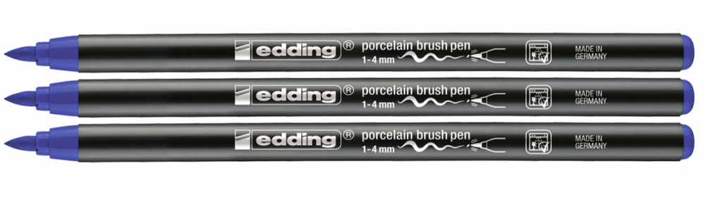 3x Pisak do powierzchni ceramicznych edding 4200, 1-4mm, 1 sztuka, niebieski