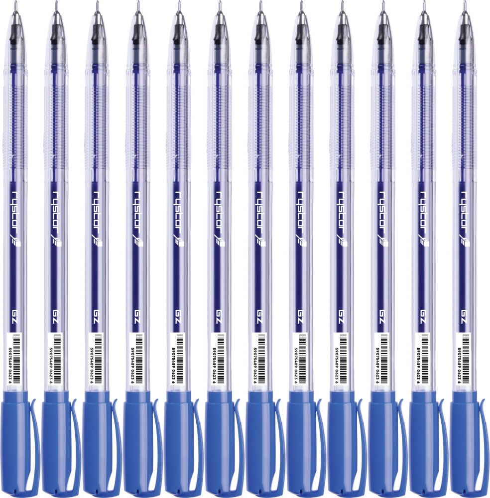 12x Długopis żelowy Rystor, GZ-031, 0.5mm, niebieski