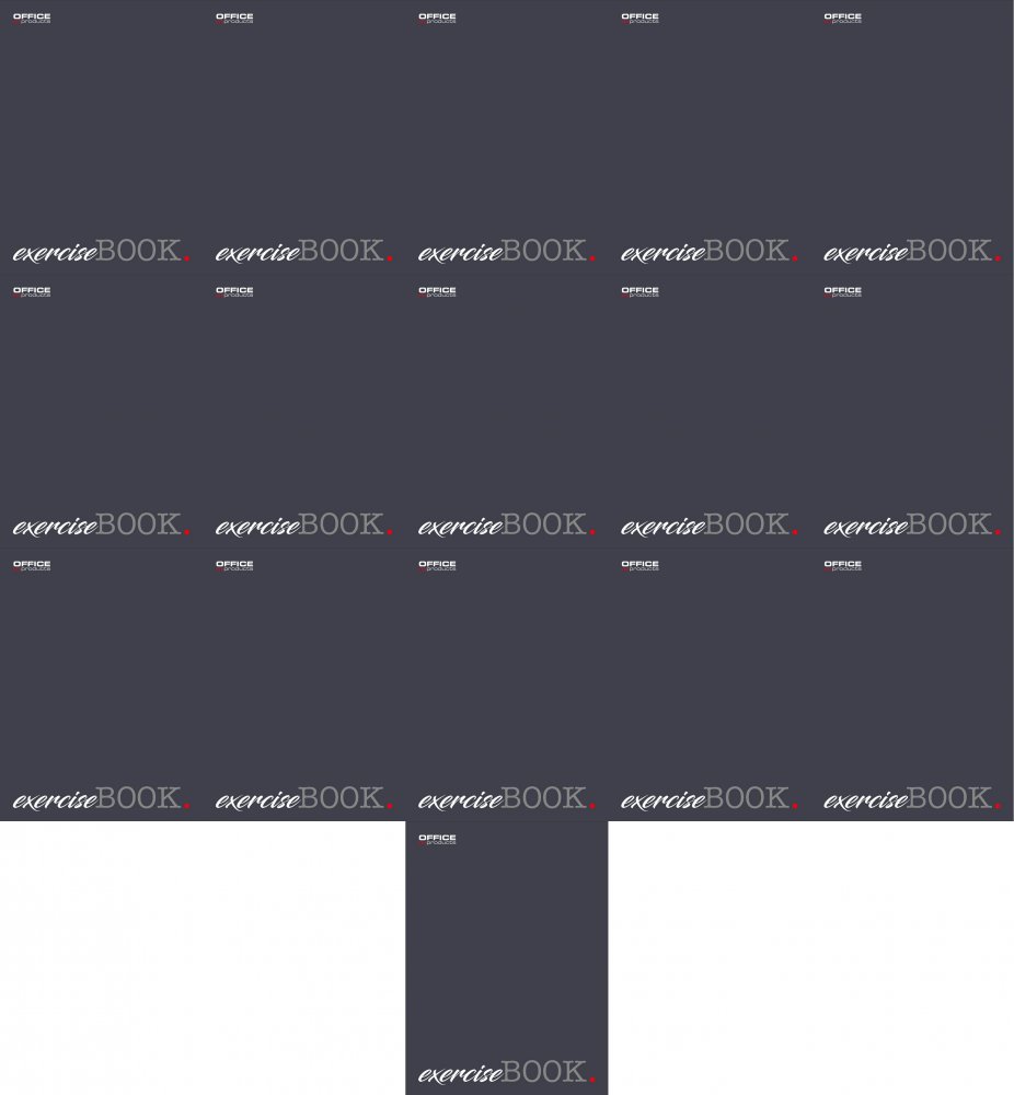 16x Zeszyt w linie Office Products, A5, 96 kartek, mix kolorów