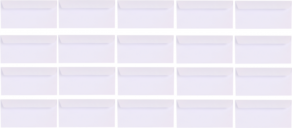 5x Koperta ozdobna, Galeria Papieru, DL Holland, 120g/m2, 10 sztuk, biały