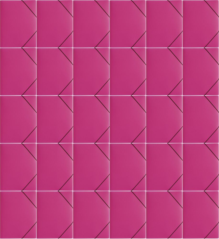 100x Teczka plastikowa z gumką Pagna, A4, 3 skrzydłowa, różowy