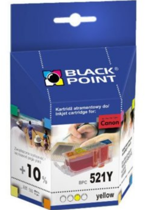 Tusz Black Point BPC521Y (CLI-521Y), 8ml, yellow (żółty)
