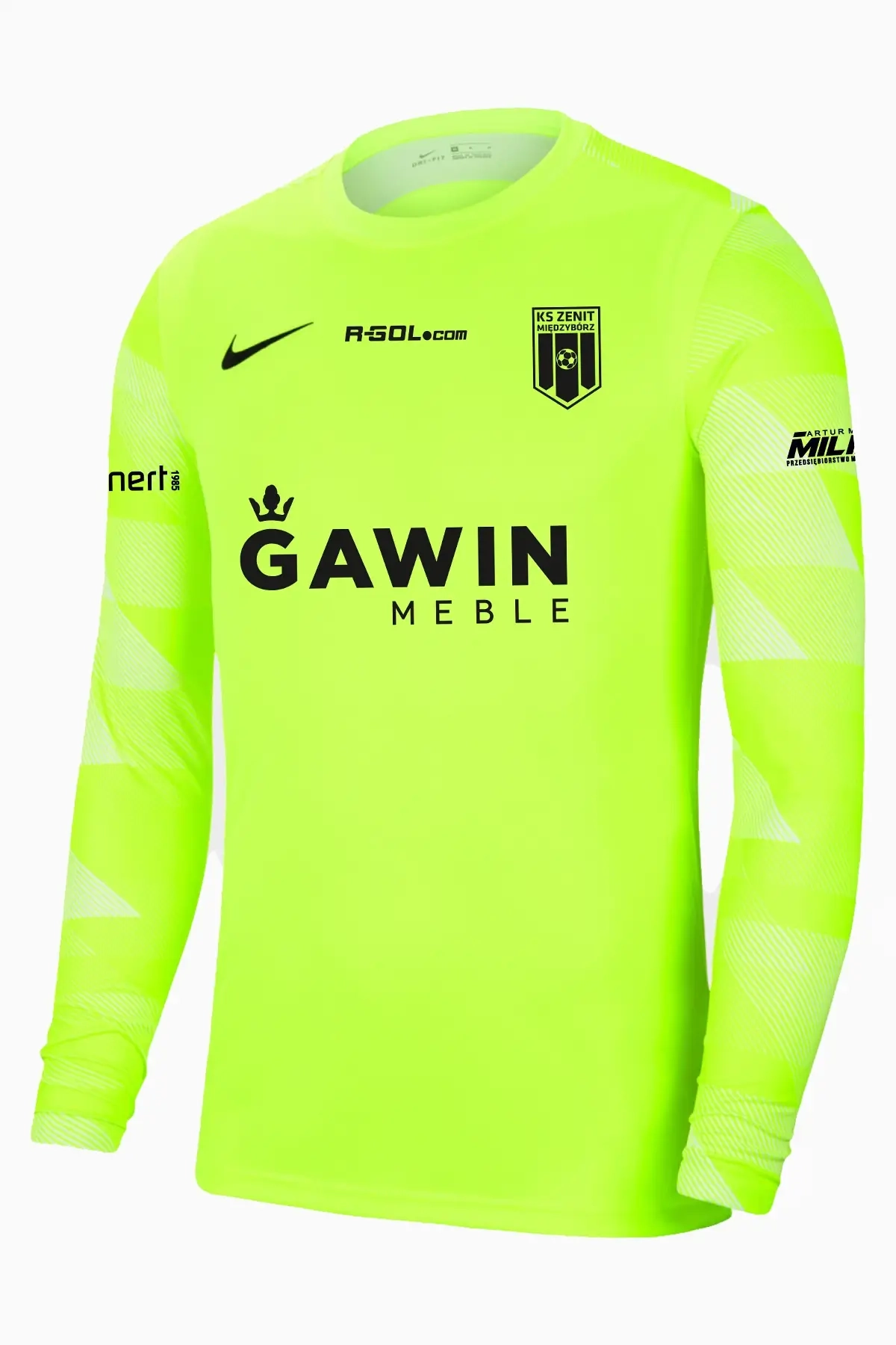 Koszulka z długim rękawem Nike Zenit Międzybórz 23/24 Goalkeeper Full Brand Junior - Limonkowy