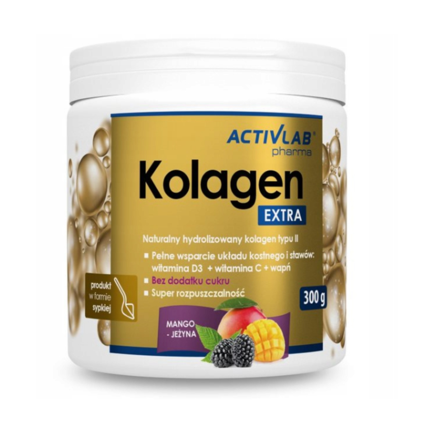 Activlab - kolagen extra, mango-jeżyna, 300 g