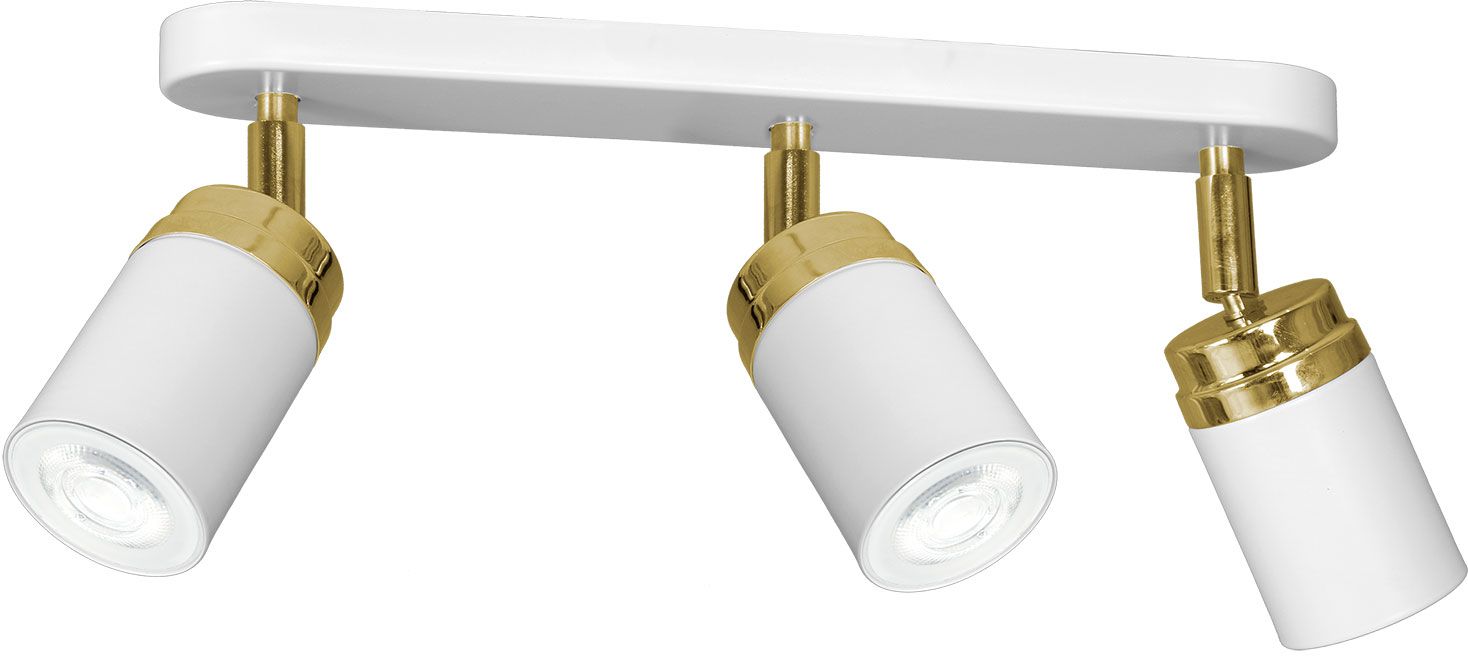 Luminex Reno lampa podsufitowa 3x8W biały/złoty 5156