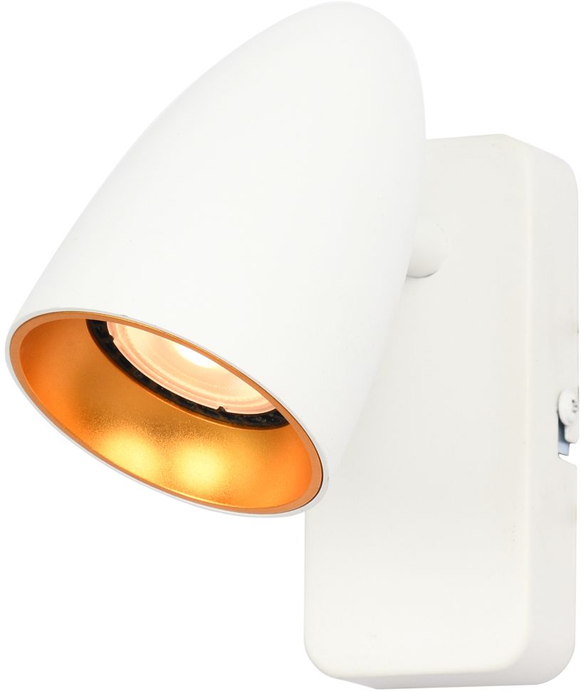 Italux Tino kinkiet 1x10 W biały WL-36748-1-WH-GD