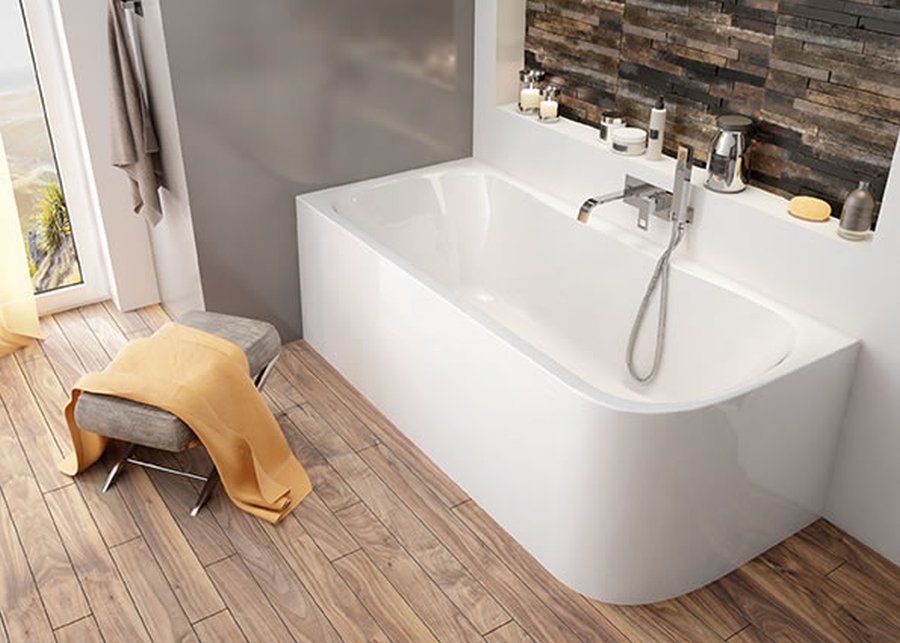 Sanplast Luxo wanna przyścienna 180x80 cm lewa biała WAL-kpl/LUXO 80x180 biew 610-370-0220-01-000