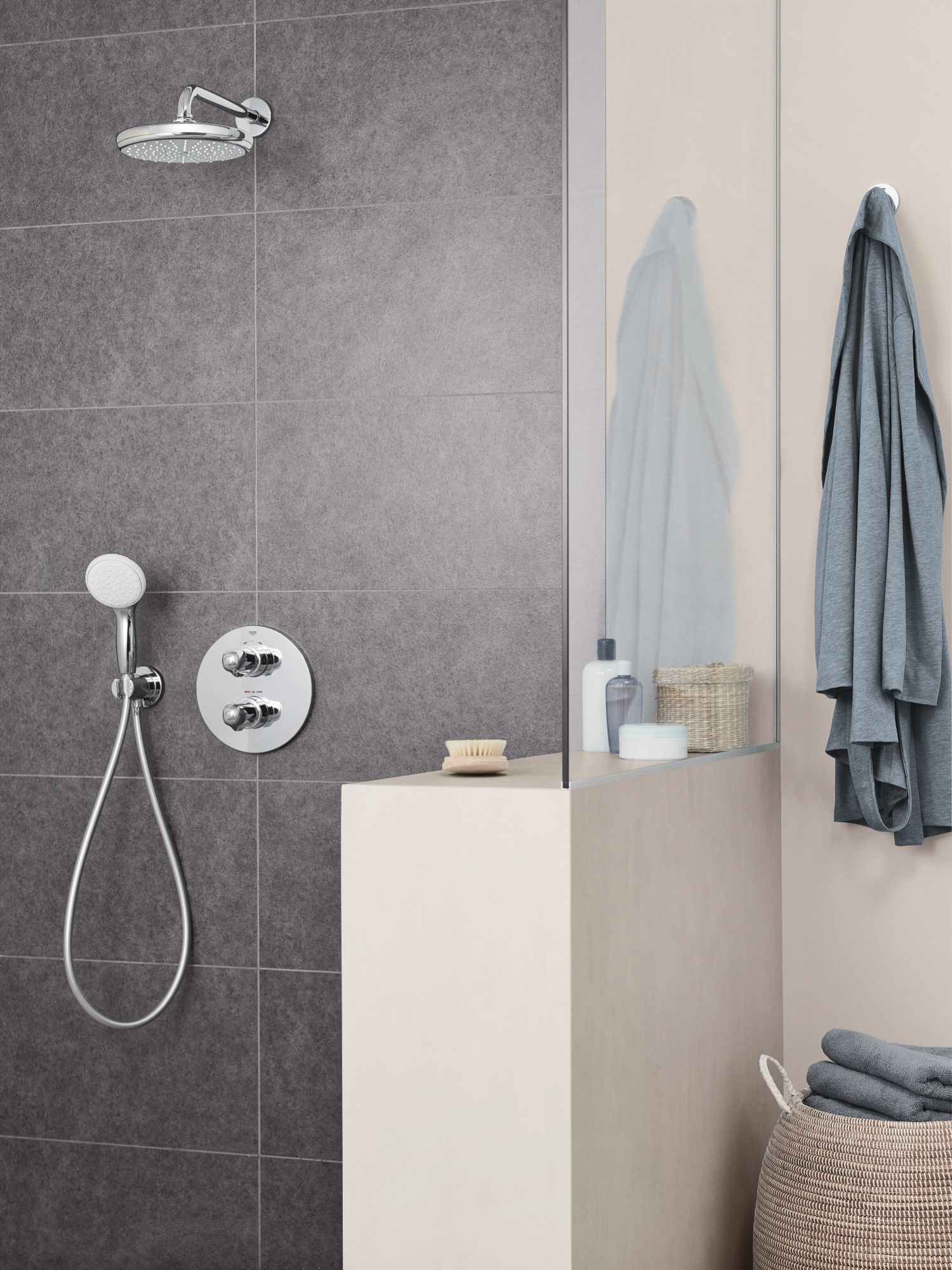 Grohe Tempesta 210 deszczownica 21 cm okrągła z ramieniem ściennym chrom 26412000 - Wysyłka w 24h