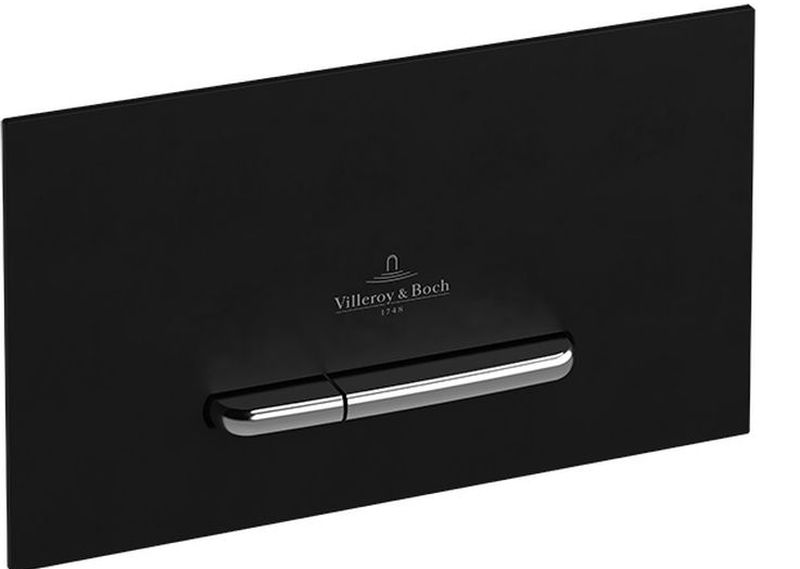 Villeroy & Boch ViConnect E300 przycisk spłukujący do WC chrom mat/czarny mat 922169AN