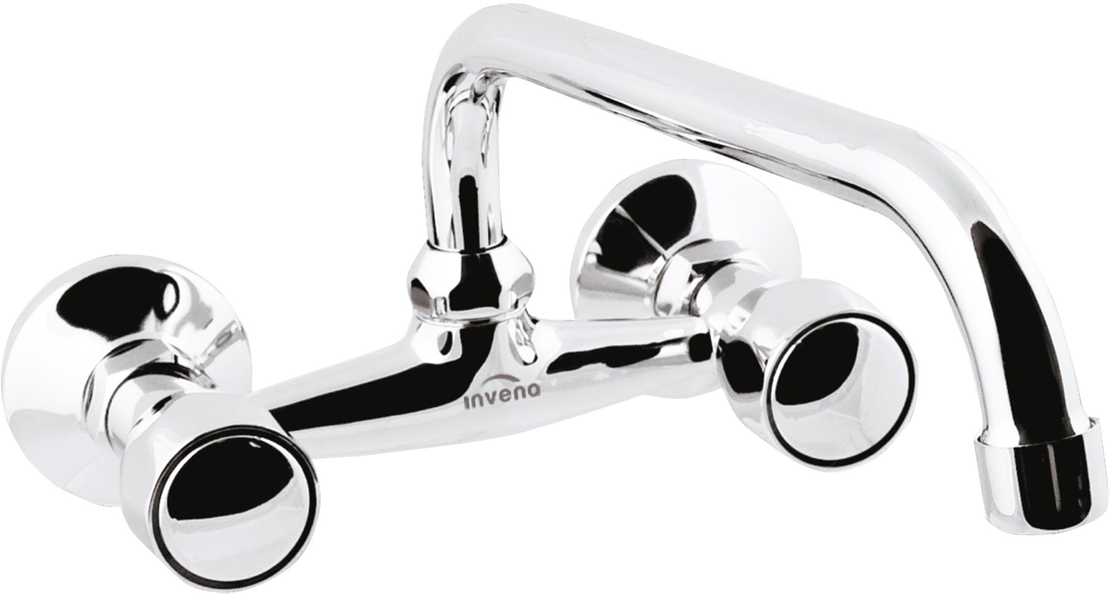 Invena Modena bateria umywalkowa ścienna chrom BC-14-F0S