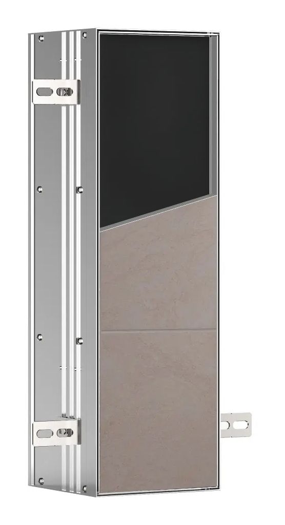 Emco Asis Plus moduł ścienny akcesoriów toaletowych do zabudowy aluminium 975611009