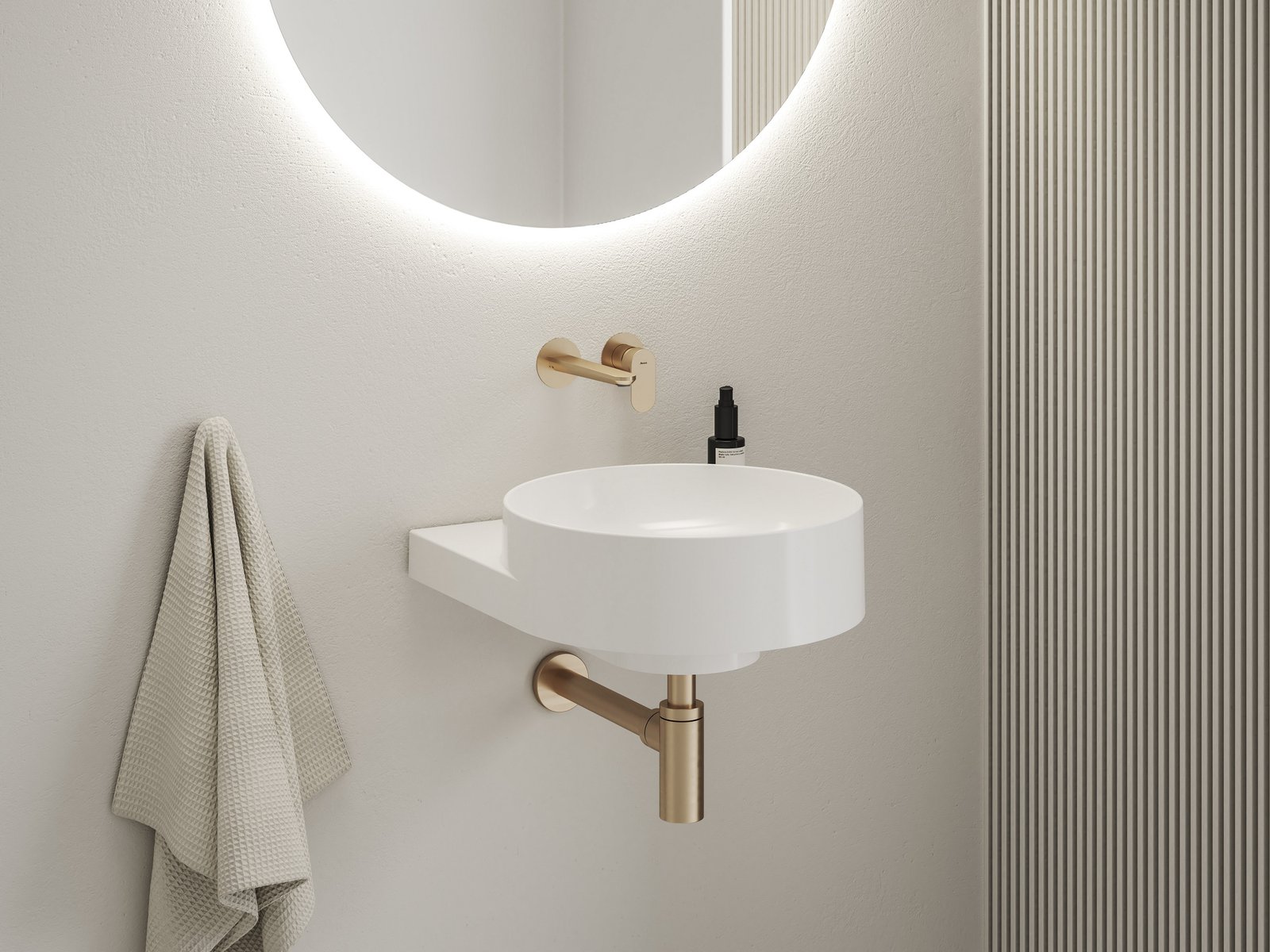 Ravak Eleganta bateria umywalkowa podtynkowa różowe złoto X070366