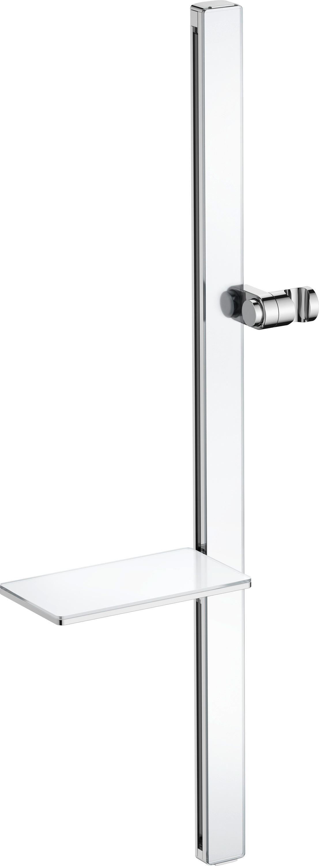 Duravit drążek prysznicowy 81 cm z półką chrom/biały błyszczący UV0600015005