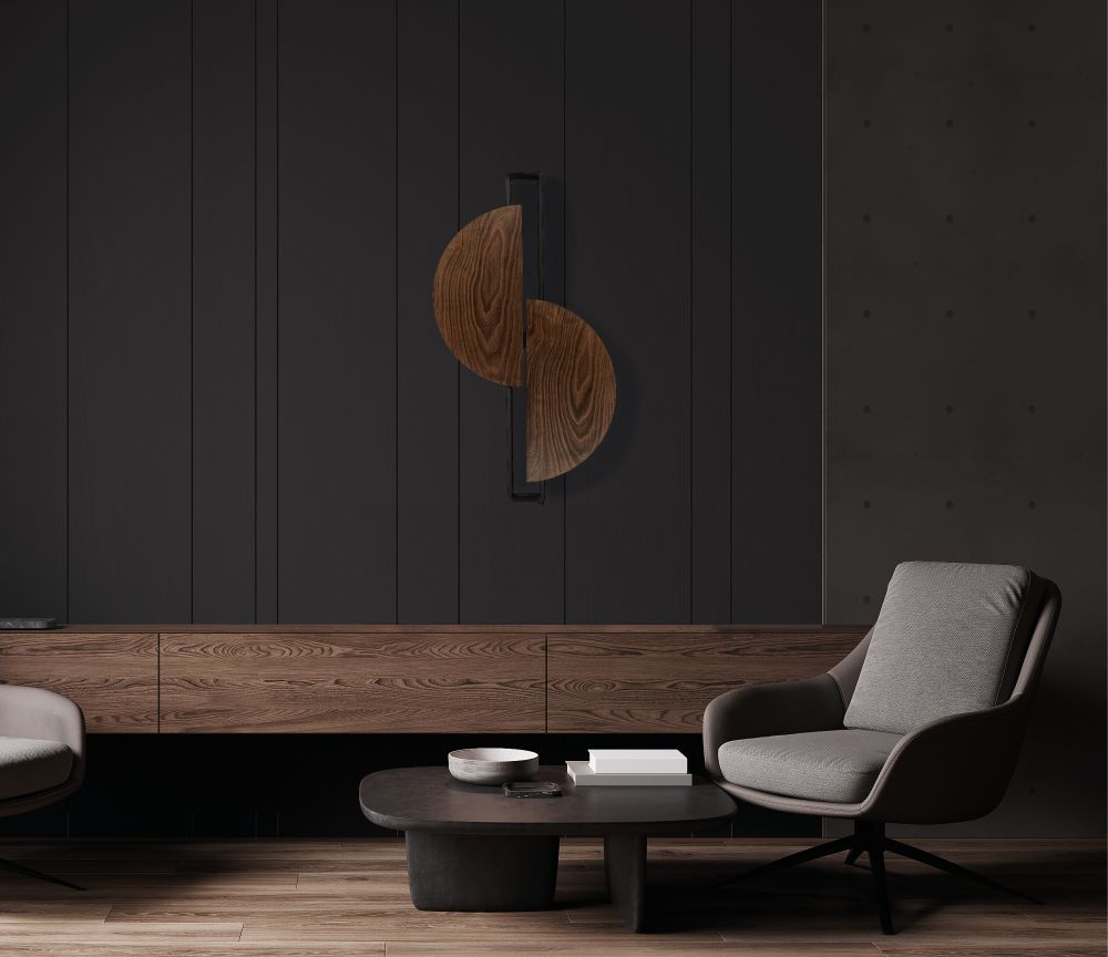 Nowodvorski Lighting Sunrise kinkiet 1x12W LED drewno/czarny 7652