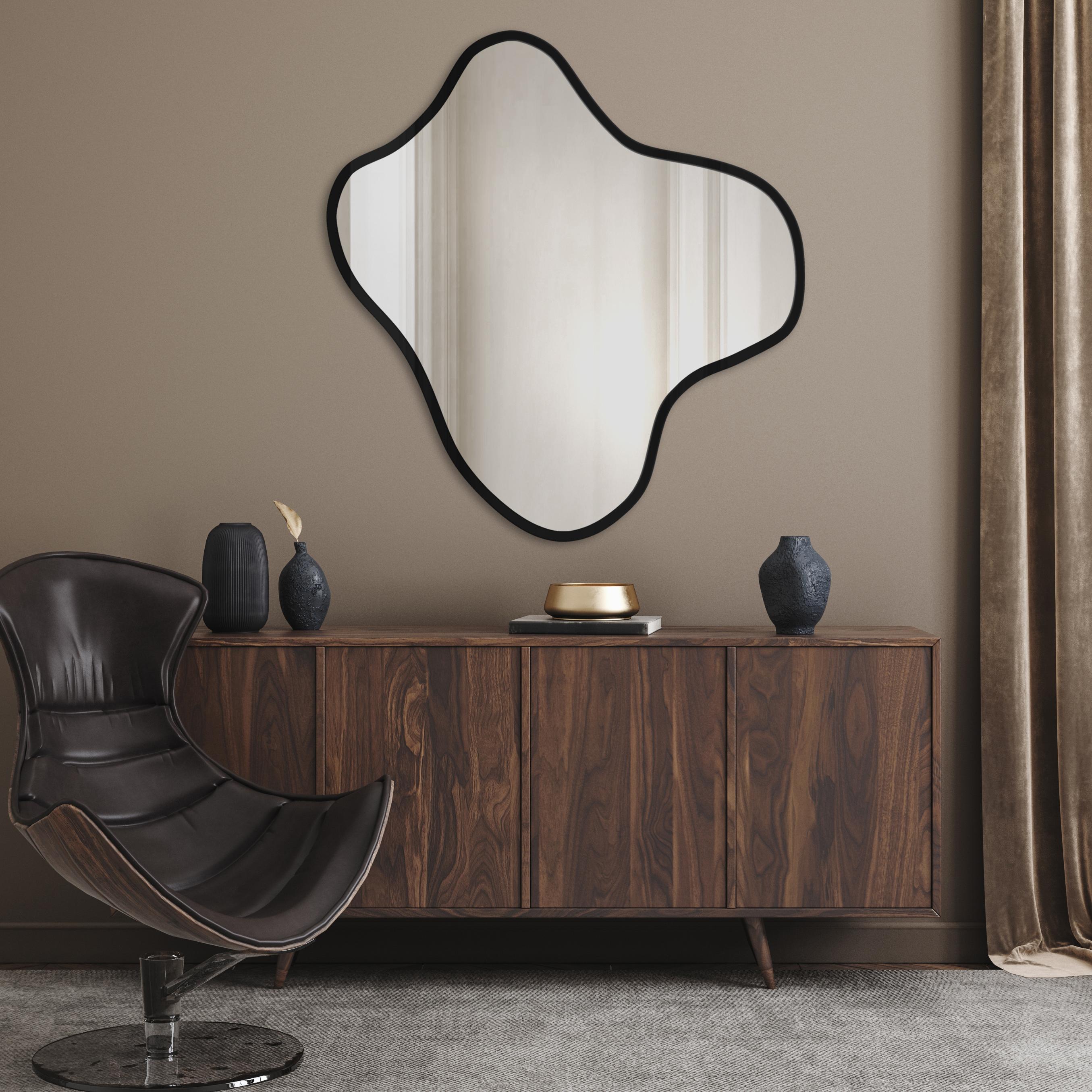 Guarda Torus Black lustro 80x80 cm czarny/srebrny TOS-TOR-BLACK-80x80