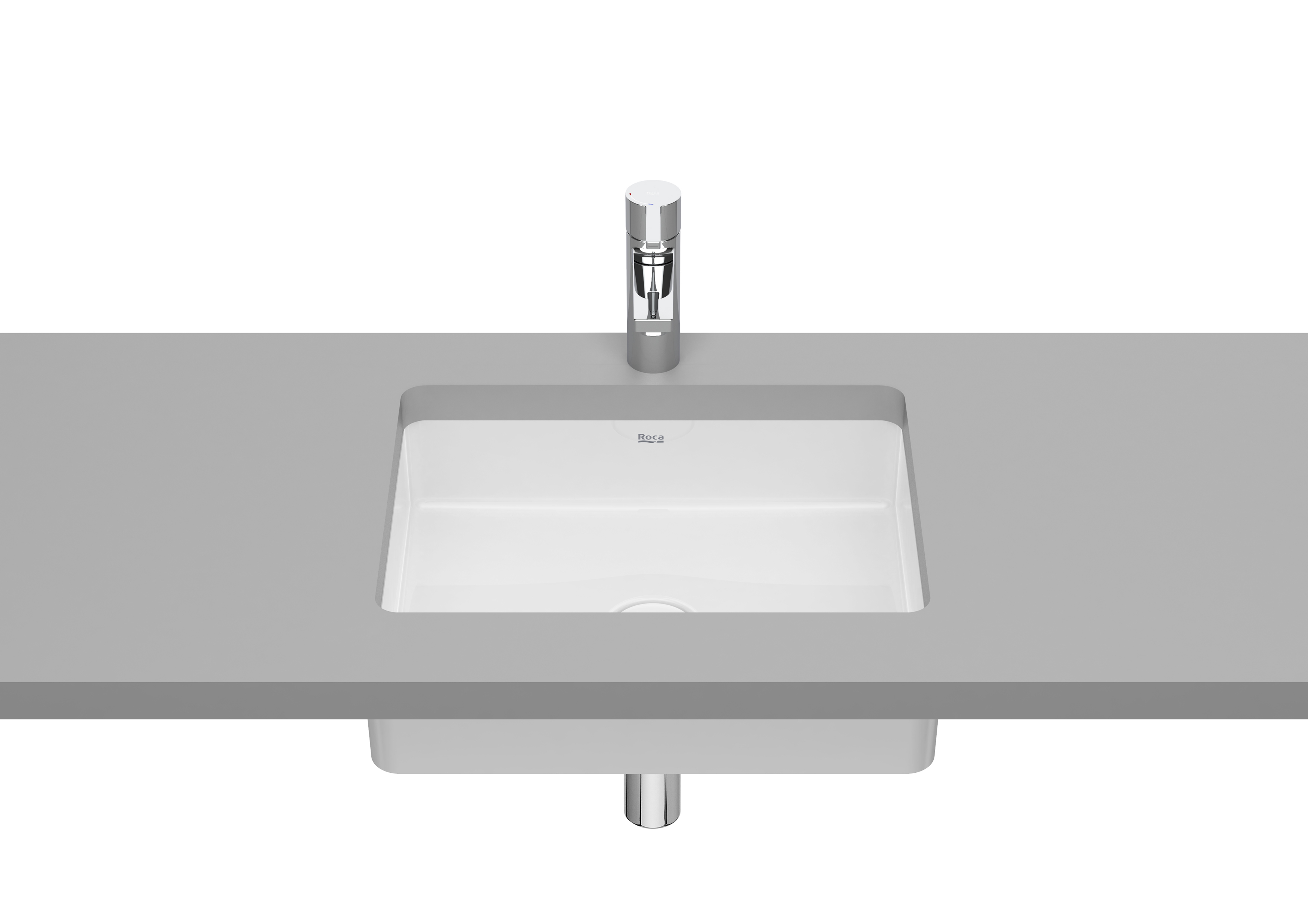 Roca Inspira umywalka 43x32,5 cm prostokątna podblatowa biała A327536000 - Wysyłka w 24h