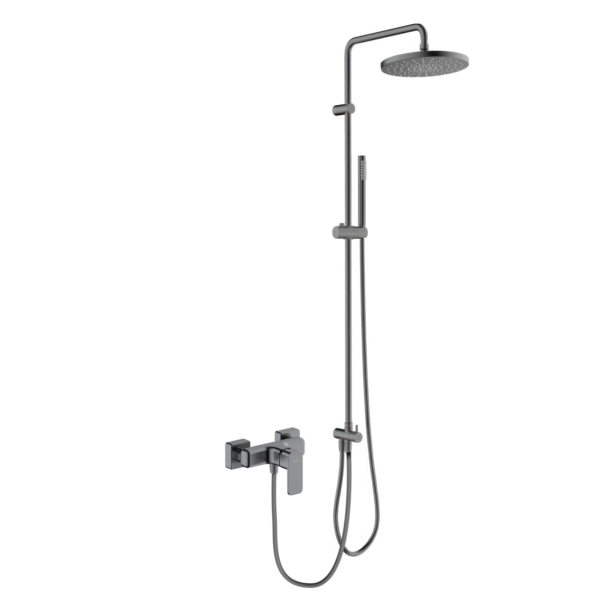 Oltens Hadsel zestaw prysznicowy z baterią prysznicową ścienną grafit 36055400 - Wysyłka w 24h