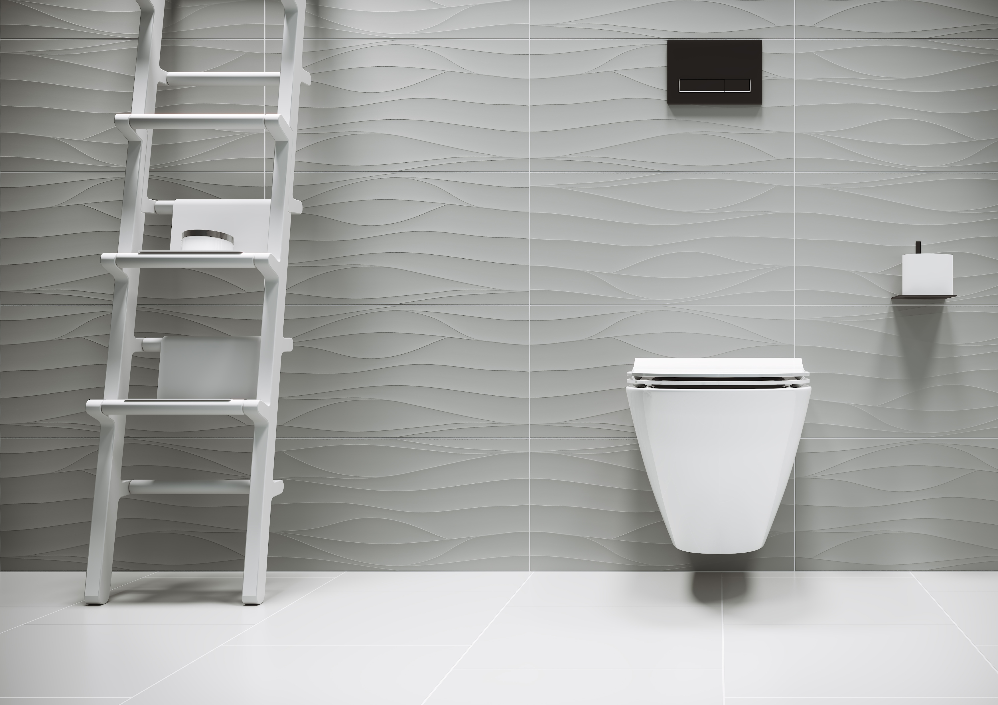 Cersanit Touch Me PS800 grey satin wave structure płytka ścienna 29,8x59,8 cm STR szary satynowy