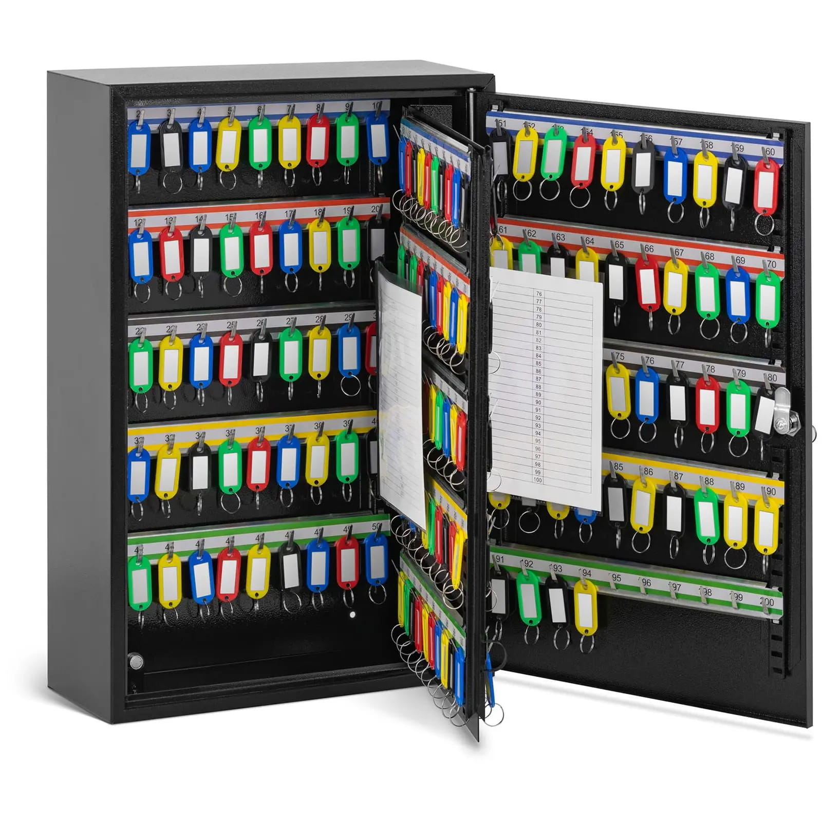 Skrzynka na 200 kluczy zamykana + zawieszki | ST-KB-200