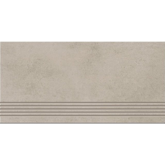 Gres szkliwiony stopnica CONCRETE DUST beige mat 29,8x59,8 gat. I