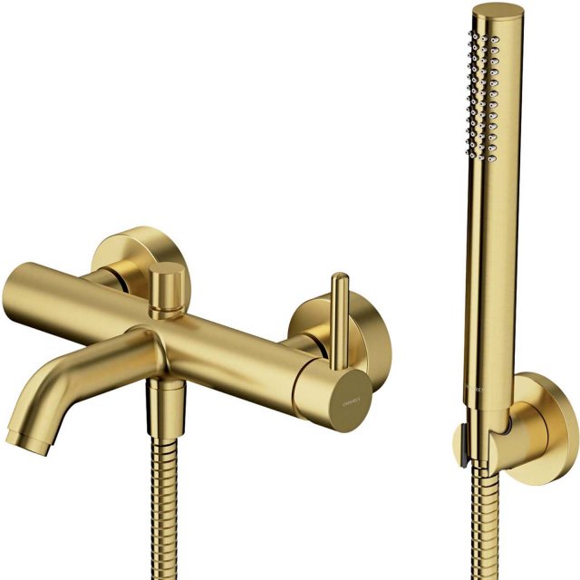 OMNIRES Bateria wannowa Y z zestawem prysznicowym mosiądz szczotkowan