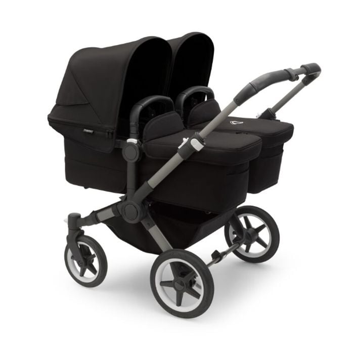 Bugaboo Donkey 5 Twin - wózek głęboko-spacerowy dla bliźniąt-Graphite-Midnight Black-Midnight Black