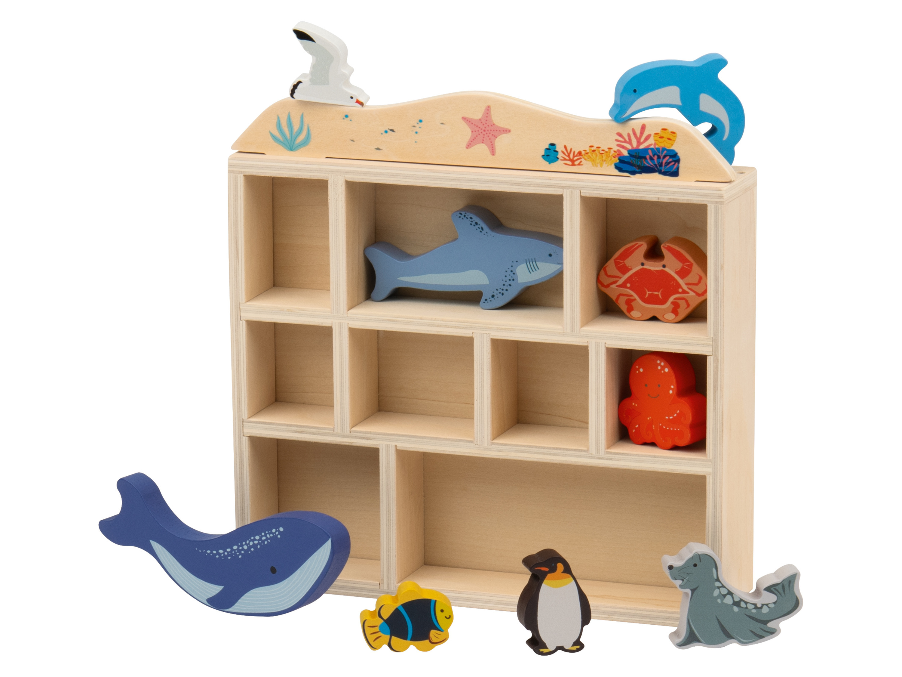 lupilu Drewniane zwierzęta w pudełku, Las / Safari / Ocean / Farma Zwierzęta morskie