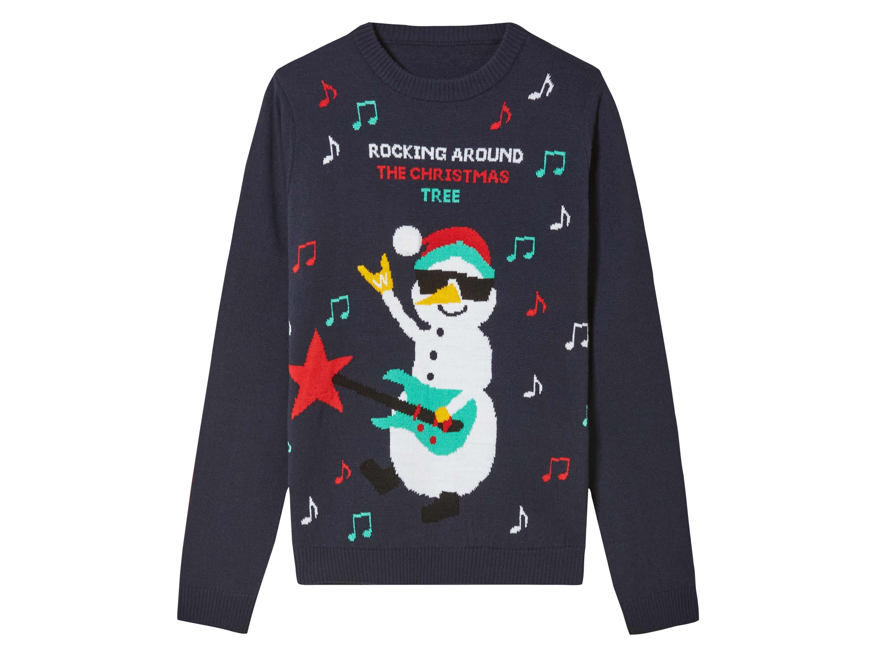 pepperts! Świąteczny sweter dziecięcy LED Granatowy, 134/140
