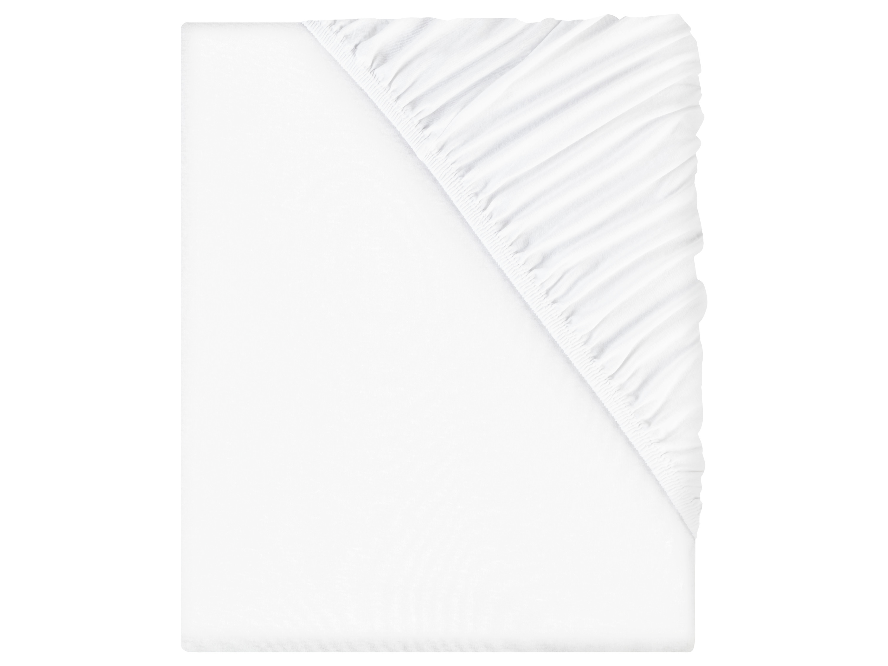 Livarno home Prześcieradło z dżerseju z gumką, 180-200 x 200 cm Biały