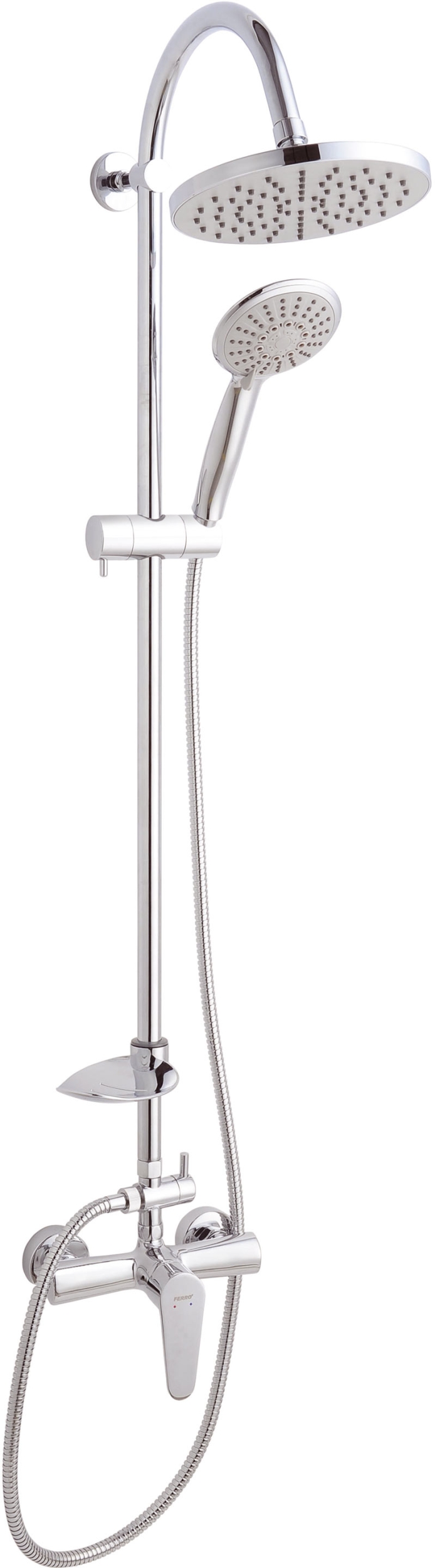 Darmowa Dostawa - Zestaw prysznicowy ścienny chrom Ferro Algeo NP71BAG7U