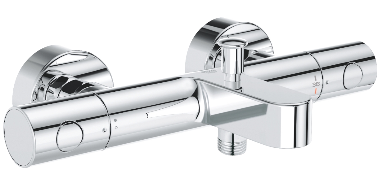 Darmowa Dostawa - Bateria wannowo-prysznicowa ścienna termostatyczna starlight chrome Grohe Grohtherm 800 Cosmopolitan 34766000