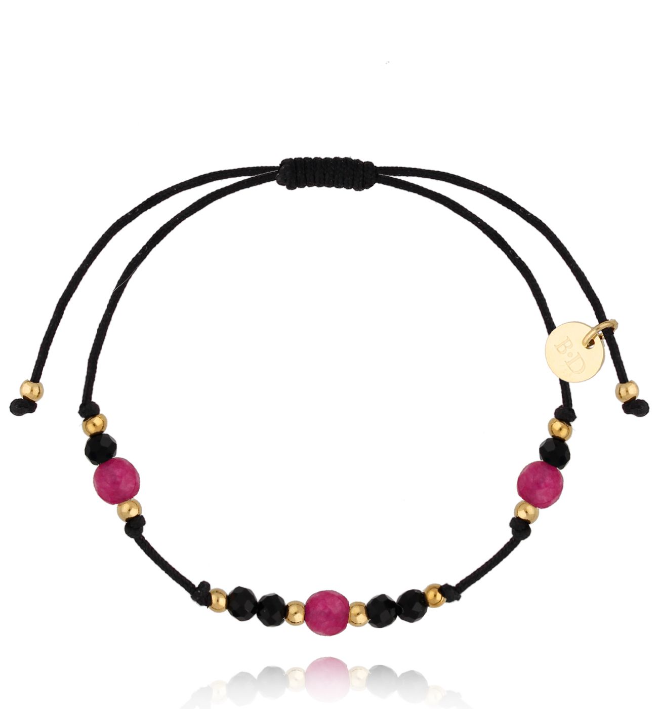 Bransoletka z fuksjowymi jadeitami Universe Stones BSC1352