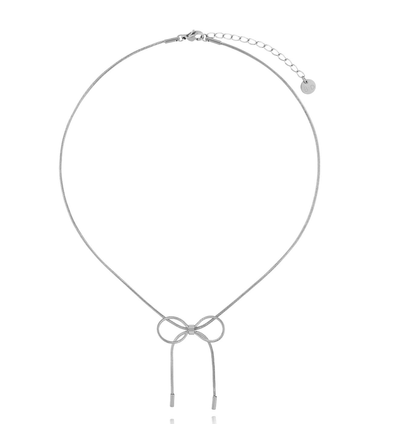 Naszyjnik z kokardką srebrny NSY0517