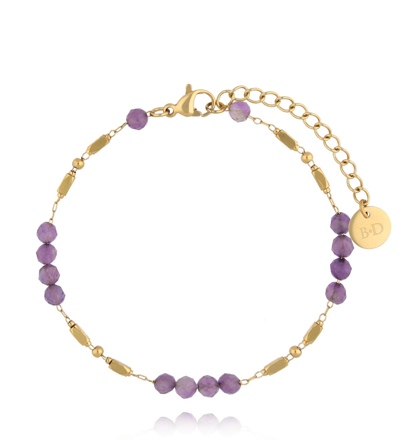 Bransoletka z ametystami - By Dziubeka