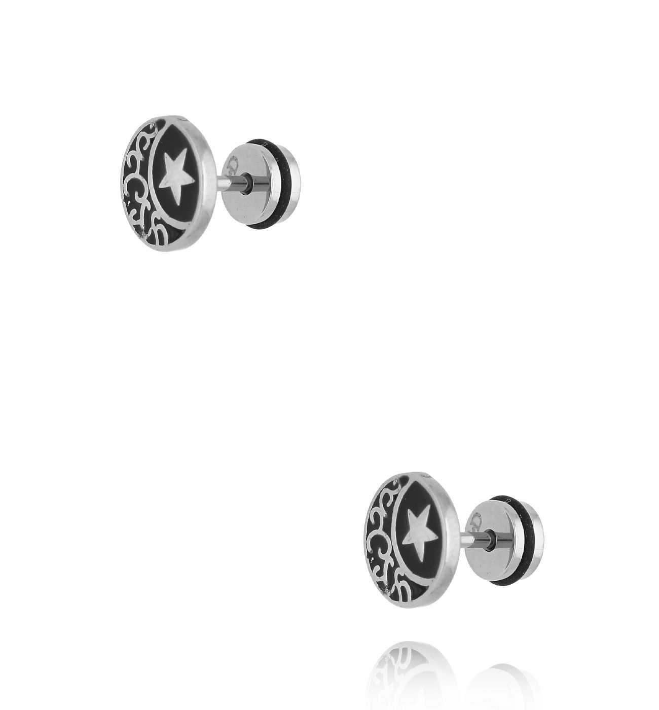 Kolczyki okrągłe wkrętki męskie 129 - By Dziubeka