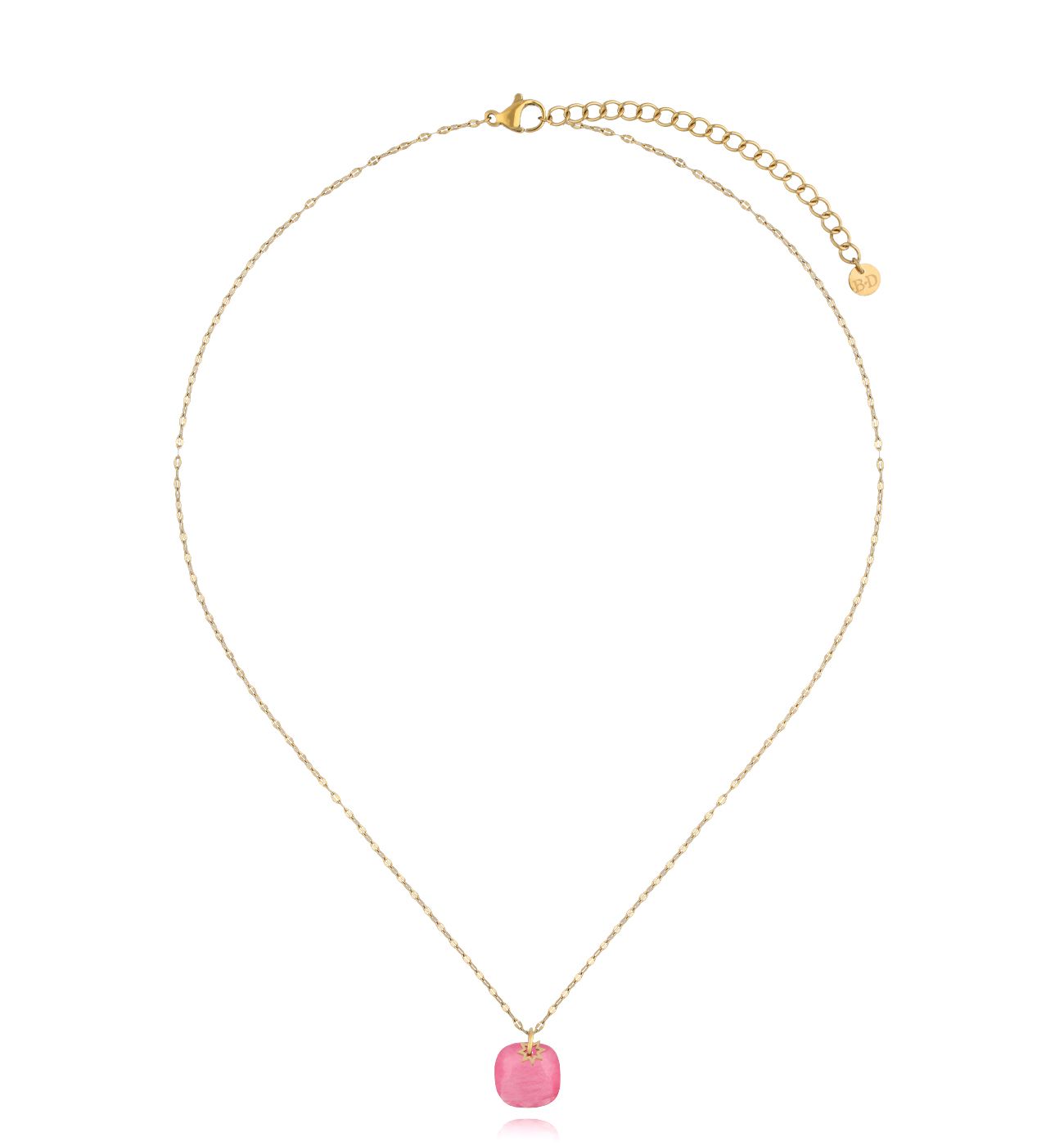 Naszyjnik z jadeitem fuksjowym Island Elegance NPA1230