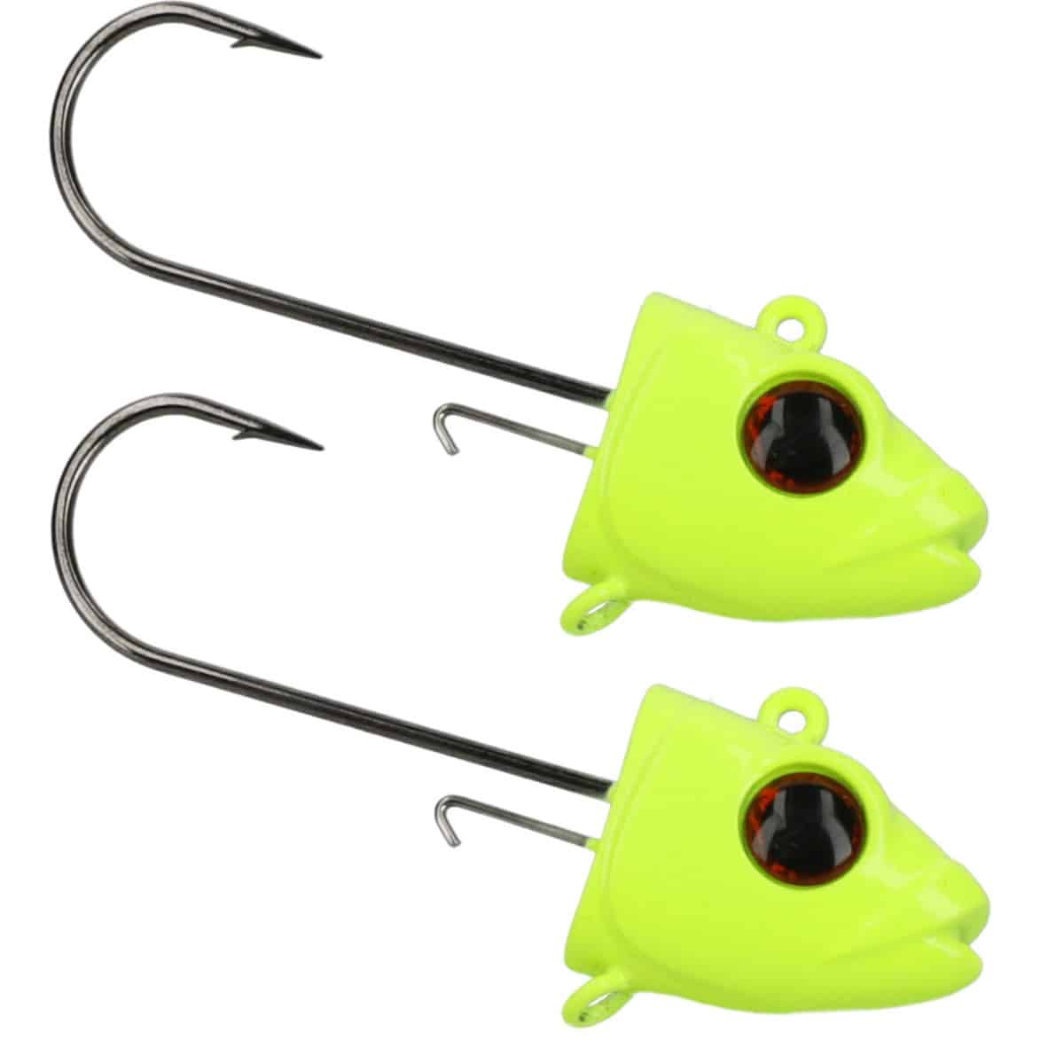 Mikado Główka Jigowa Jaws Vertical hak 5/0 Fluo 45g