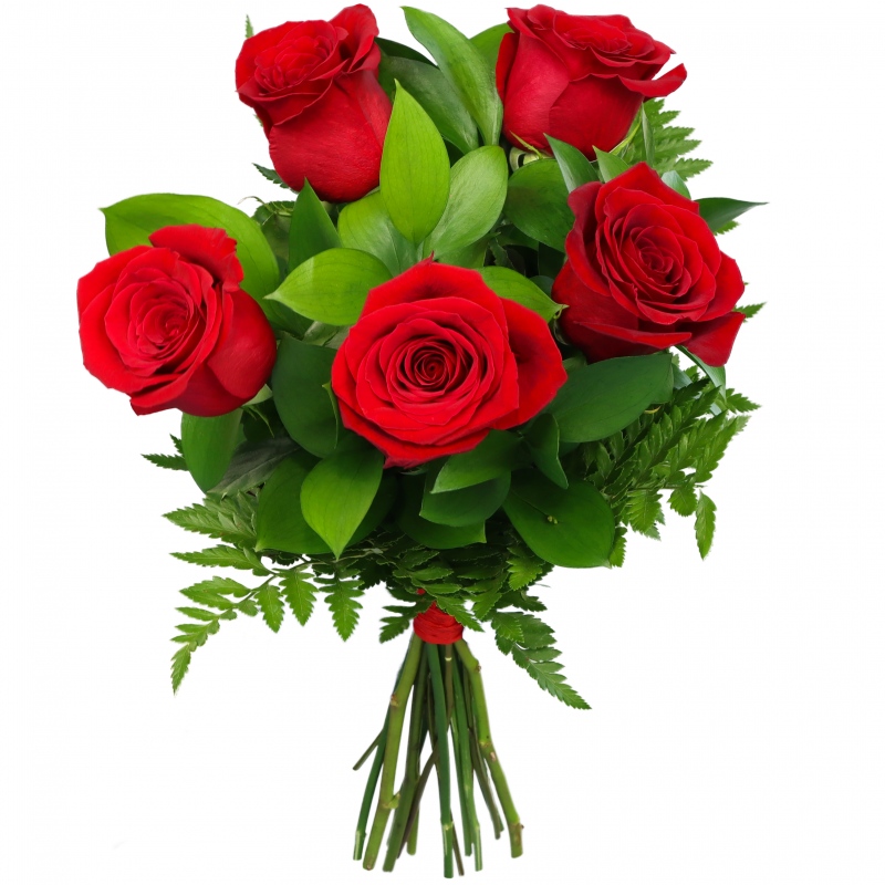 E-Kwiaty - Bukiet 5 Róż - Dostawa w Całej Polsce - Poczta Bukietowa