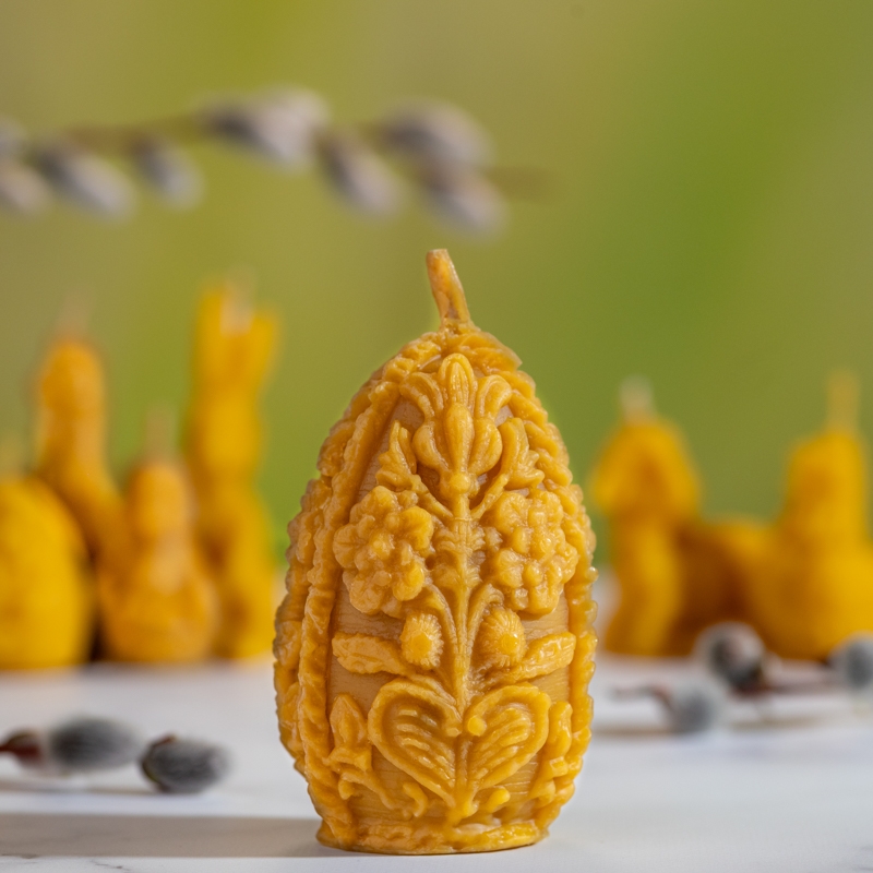 Świece wielkanocne Pisanka duża - Pasieka z Pasją Hawran