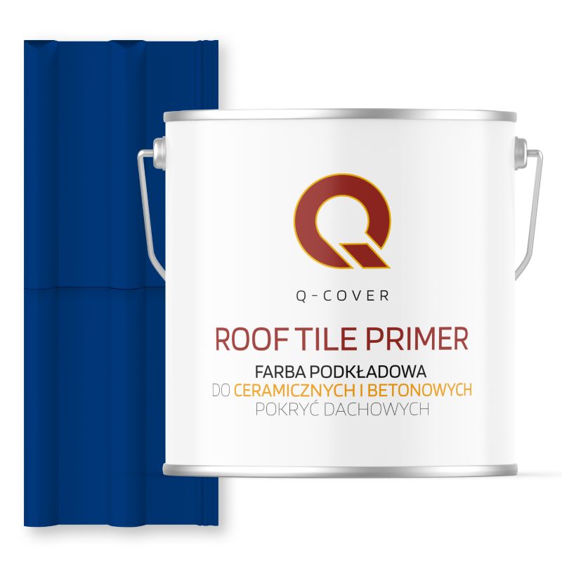 Farba Podkładowa do Dachów Ceramicznych i Betonowych Pokryć Dachowych Q-Cover Niebieski ultramarynowy RAL5002 5L