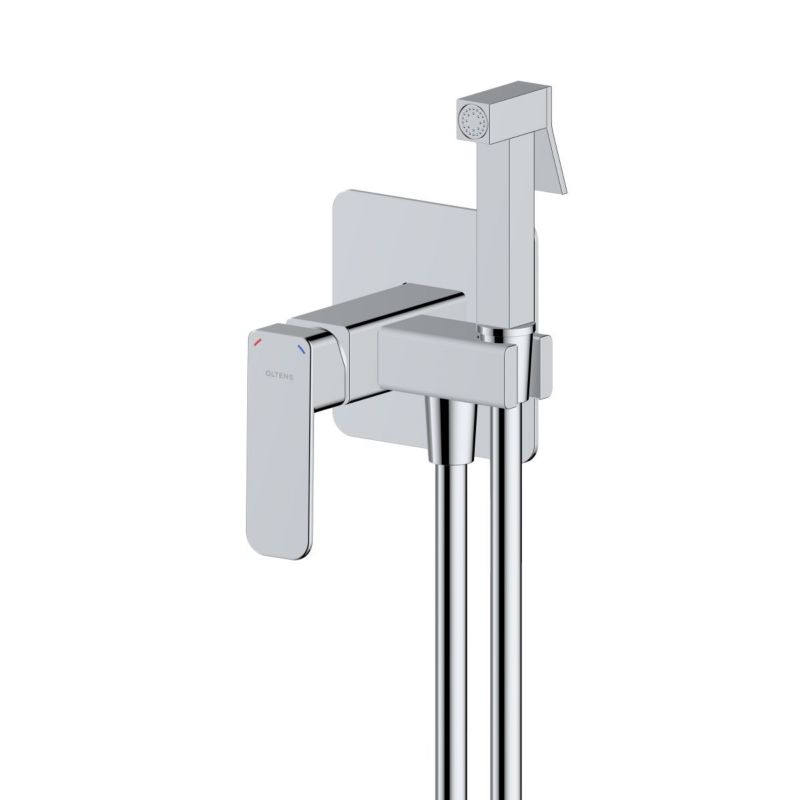Bateria bidetowa podtynkowa Oltens Hadsel chrom z zestawem natryskowym 1 szt.