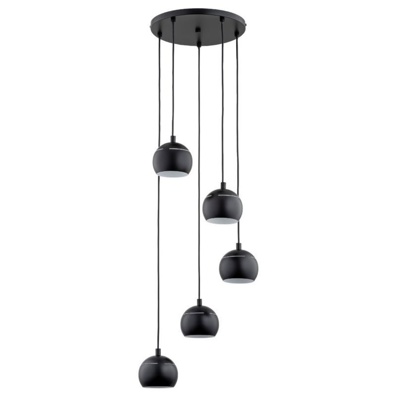 Lampa wisząca Alfa Plus 1465 czarna minimalistyczna 5xE14 x 10W 1 szt.